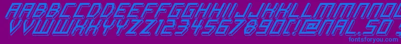 ItalicBricks Font – Blue Fonts on Purple Background