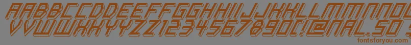 ItalicBricks Font – Brown Fonts on Gray Background