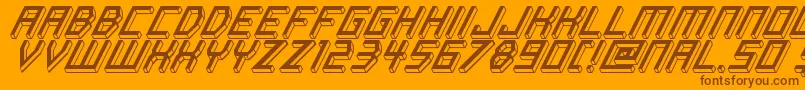 ItalicBricks Font – Brown Fonts on Orange Background