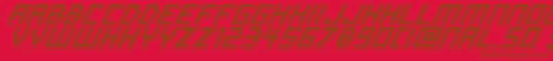 ItalicBricks-Schriftart – Braune Schriften auf rotem Hintergrund
