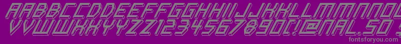 ItalicBricks Font – Gray Fonts on Purple Background