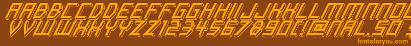 ItalicBricks Font – Orange Fonts on Brown Background