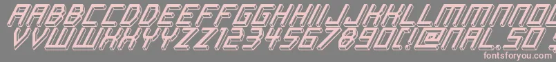 ItalicBricks Font – Pink Fonts on Gray Background