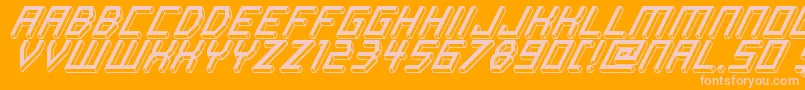 ItalicBricks Font – Pink Fonts on Orange Background