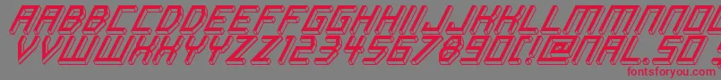 ItalicBricks Font – Red Fonts on Gray Background