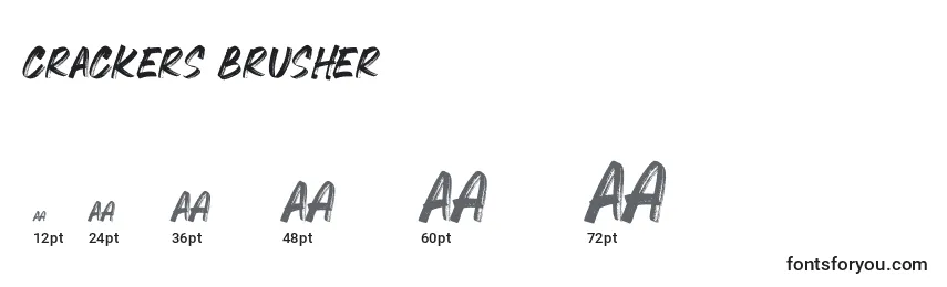 CRACKERS BRUSHER Font Sizes