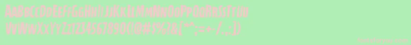 CrackerState Regular-fontti – vaaleanpunaiset fontit vihreällä taustalla