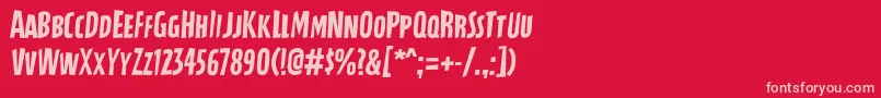 CrackerState Regular Font – Pink Fonts on Red Background