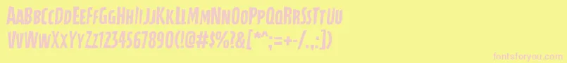 CrackerState Regular Font – Pink Fonts on Yellow Background