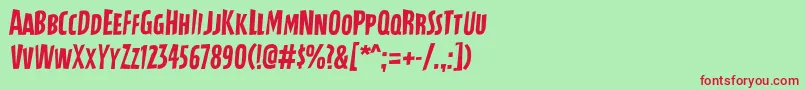 CrackerState Regular Font – Red Fonts on Green Background