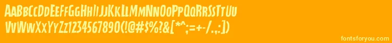 CrackerState Regular Font – Yellow Fonts on Orange Background