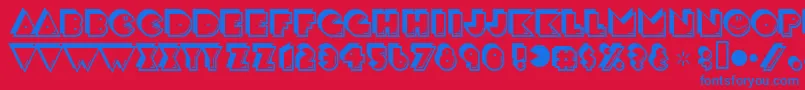 crackman Font – Blue Fonts on Red Background