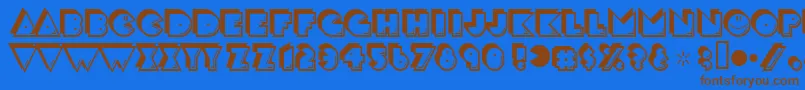 crackman Font – Brown Fonts on Blue Background