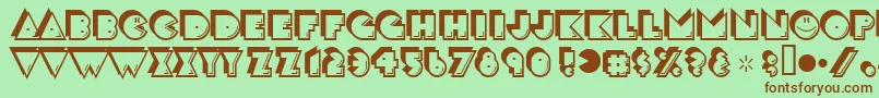 crackman Font – Brown Fonts on Green Background