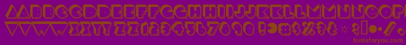 crackman Font – Brown Fonts on Purple Background