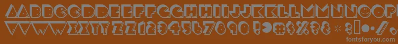 crackman Font – Gray Fonts on Brown Background