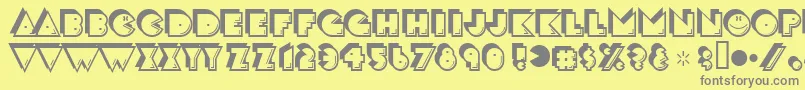 crackman Font – Gray Fonts on Yellow Background