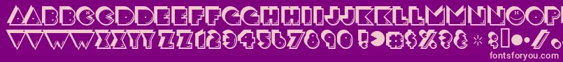 crackman Font – Pink Fonts on Purple Background