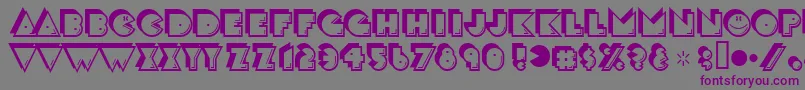 crackman Font – Purple Fonts on Gray Background