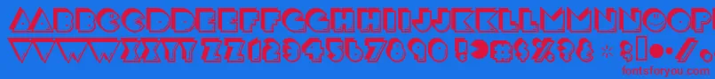 crackman Font – Red Fonts on Blue Background