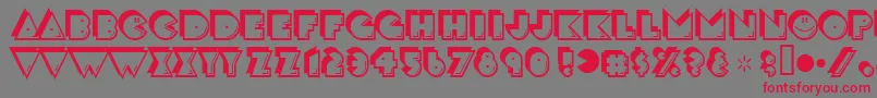 crackman Font – Red Fonts on Gray Background