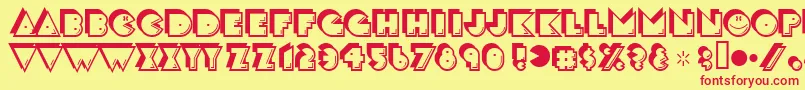 crackman Font – Red Fonts on Yellow Background