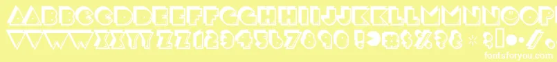 crackman Font – White Fonts on Yellow Background