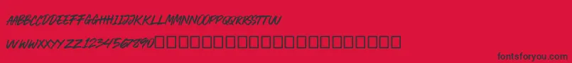 CRACKROCK Font – Black Fonts on Red Background