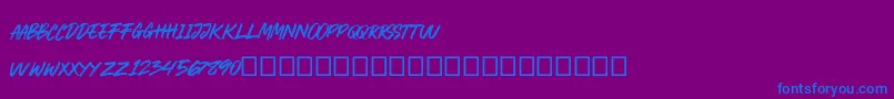 CRACKROCK Font – Blue Fonts on Purple Background
