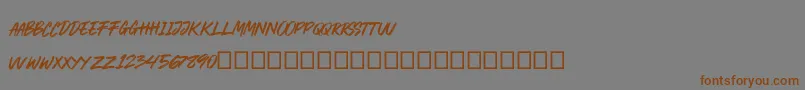 CRACKROCK Font – Brown Fonts on Gray Background