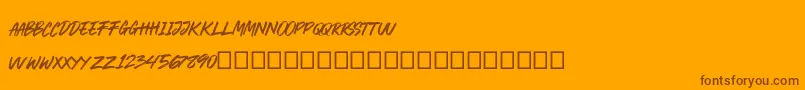 CRACKROCK Font – Brown Fonts on Orange Background