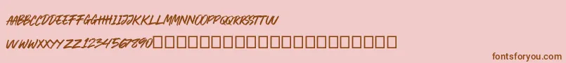 CRACKROCK Font – Brown Fonts on Pink Background