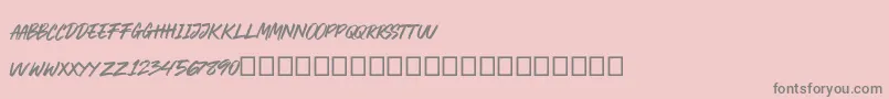 CRACKROCK Font – Gray Fonts on Pink Background