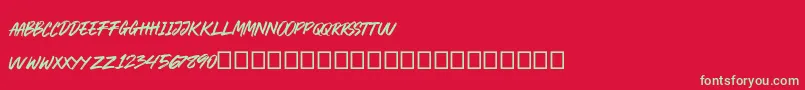 CRACKROCK Font – Green Fonts on Red Background