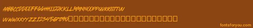 CRACKROCK Font – Orange Fonts on Brown Background