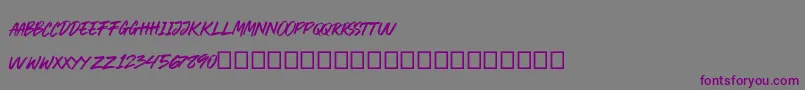 CRACKROCK Font – Purple Fonts on Gray Background