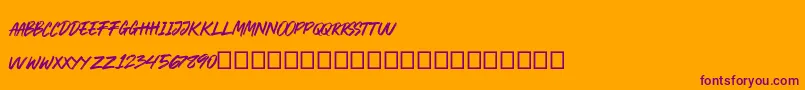 CRACKROCK Font – Purple Fonts on Orange Background
