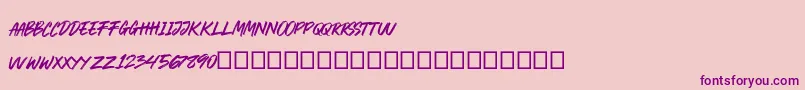CRACKROCK Font – Purple Fonts on Pink Background