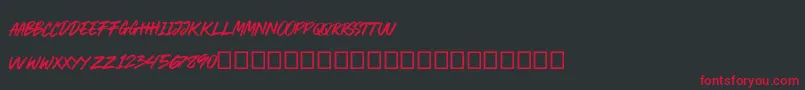 CRACKROCK Font – Red Fonts on Black Background