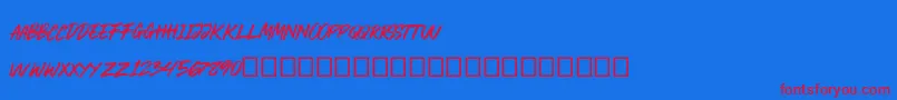 CRACKROCK Font – Red Fonts on Blue Background