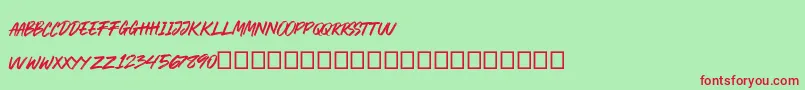 CRACKROCK Font – Red Fonts on Green Background