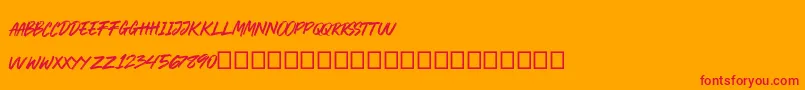CRACKROCK Font – Red Fonts on Orange Background