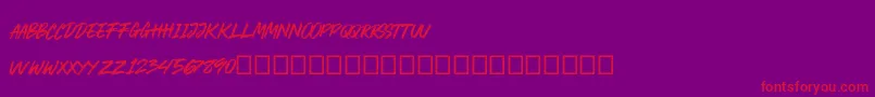 CRACKROCK-Schriftart – Rote Schriften auf violettem Hintergrund