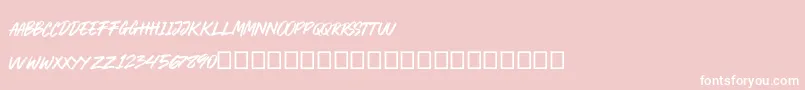 CRACKROCK Font – White Fonts on Pink Background