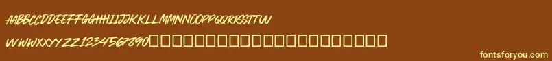 CRACKROCK Font – Yellow Fonts on Brown Background