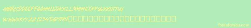 CRACKROCK Font – Yellow Fonts on Green Background