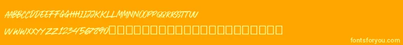 CRACKROCK Font – Yellow Fonts on Orange Background