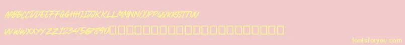 CRACKROCK Font – Yellow Fonts on Pink Background