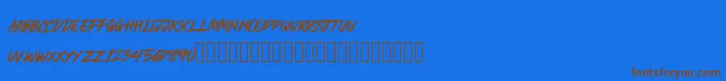 CRACKROCK Font – Brown Fonts on Blue Background
