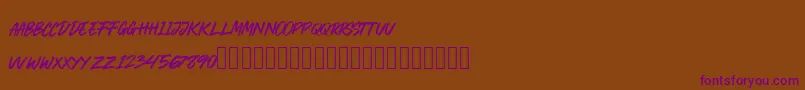More about CRACKROCK Font CRACKROCK Font – Purple Fonts on Brown Background